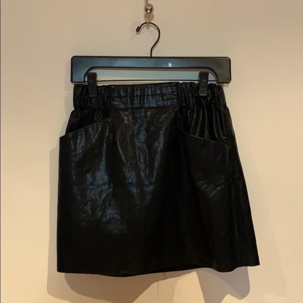 Faux leather skirt